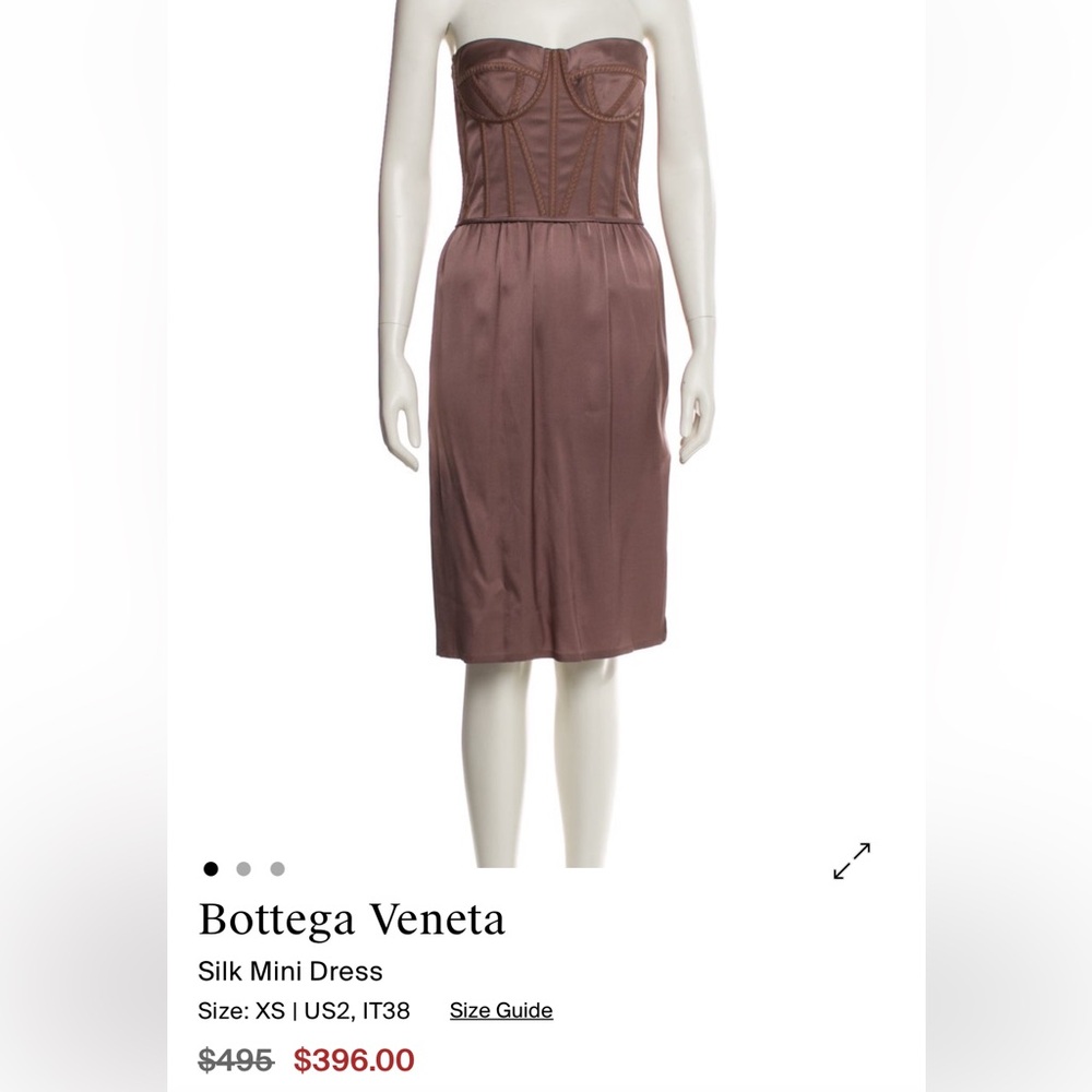 Bottega Veneta silk corset dress size 40